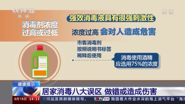 居家消毒八大誤區(qū) 做錯或造成傷害